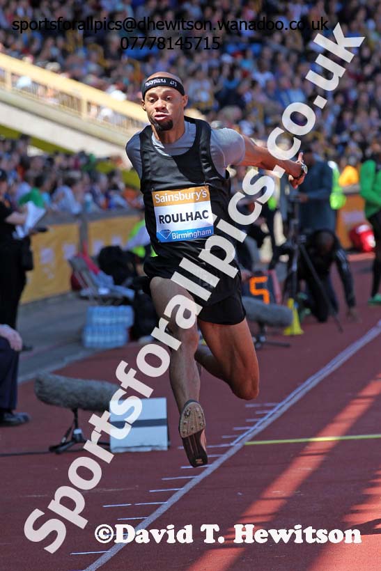 Brandon Roulhac (USA) mens triple jump, IAAF Diamond League, Birmingham. Photo: David T. Hewitson/Sports for All Pics
